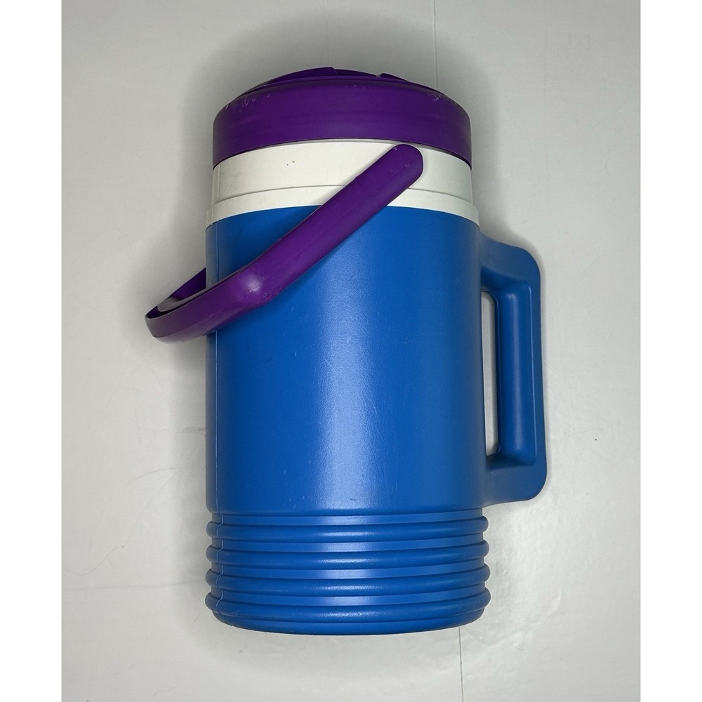Igloo‎ Vintage Half Gallon Water Jug Cooler Purple/Blue/White Pour Spout Clean